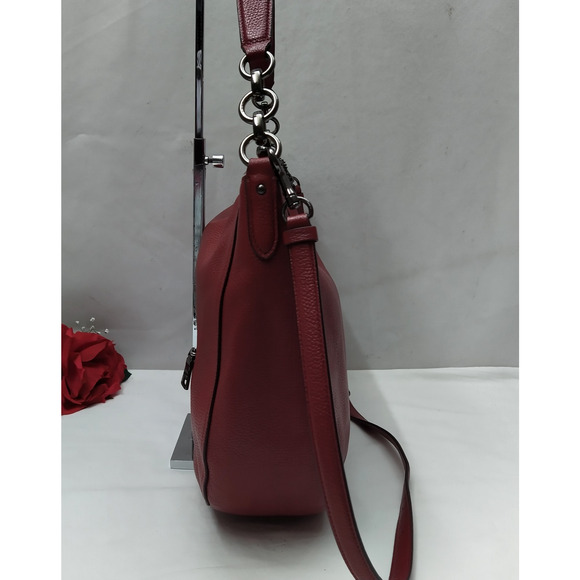 Coach Chelsea Red Leather Zipper Crossbody Shoulder Bag - Picture 5 of 16